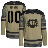 Maglia Hockey Montreal Canadiens Personalizzate Military Appreciation Team Autentico Practice Camuffamento