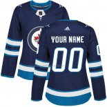 Maglia Hockey Donna Winnipeg Jets Personalizzate Home Blu