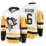 Maglia Hockey Pittsburgh Penguins Jamie Oleksiak 2019 Away Breakaway Bianco