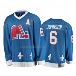 Maglia Hockey Quebec Nordiques Arik Johnson Heritage Vintage Blu