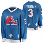 Maglia Hockey Quebec Nordiques J. C. Tremblay Heritage Vintage Replica Blu