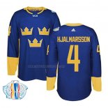 Maglia Hockey Suecia Niklas Hjalmarsson Premier 2016 World Cup Blu