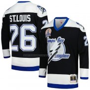 Maglia Hockey Tampa Bay Lightning Martin St. Louis Mitchell & Ness 2004 Stanley Cup Campeon Blue Line Nero