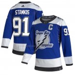 Maglia Hockey Tampa Bay Lightning Steven Stamkos Reverse Throwback Autentico 2020-21 Blu