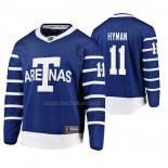 Maglia Hockey Toronto Maple Leafs Zach Hyman Throwback Breakaway Giocatore Blu