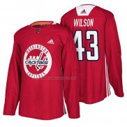 Maglia Hockey Washington Capitals Tom Wilson New Season Practice Rosso