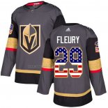 Maglia Hockey Bambino Vegas Golden Knights Marc-andre Fleury Home Autentico USA Flag Gris