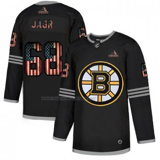 Maglia Hockey Boston Bruins Jaromir Jagr 2020 USA Flag Nero