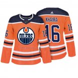 Maglia Hockey Donna Edmonton Oilers Jujhar Khaira Autentico Giocatore Arancione