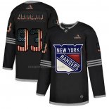 Maglia Hockey New York Rangers Mika Zibanejad 2020 USA Flag Nero