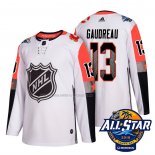 Maglia Hockey 2018 All Star Calgary Flames Johnny Gaudreau Autentico Bianco