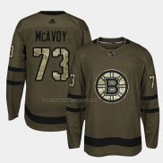 Maglia Hockey Boston Bruins Charlie Mcavoy 2018 Salute To Service Verde Militare