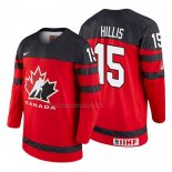 Maglia Hockey Canada Cameron Hillis 2018 Iihf World Championship Giocatore Rosso