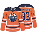 Maglia Hockey Donna Edmonton Oilers Ryan Nugent Hopkins Autentico Giocatore Arancione