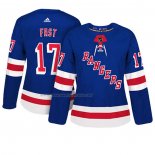 Maglia Hockey Donna New York Rangers Jesper Fast Autentico Giocatore Blu