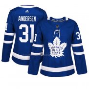 Maglia Hockey Donna Toronto Maple Leafs Frederik Andersen Home Autentico Giocatore Blu