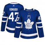 Maglia Hockey Donna Toronto Maple Leafs Leo Komarov Home Autentico Giocatore Blu