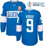 Maglia Hockey Finlandia Mikko Koivu Premier 2016 World Cup Blu