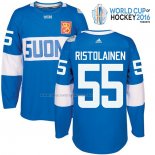 Maglia Hockey Finlandia Rasmus Ristolainen Premier 2016 World Cup Blu
