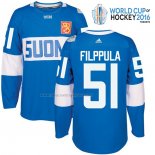 Maglia Hockey Finlandia Valtteri Filppula Premier 2016 World Cup Blu