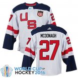 Maglia Hockey USA Ryan Mcdonagh Premier 2016 World Cup Bianco