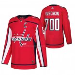 Maglia Hockey Washington Capitals Alexander Ovechkin 700 Goals Autentico Rosso