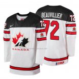 Maglia Hockey Canada Anthony Beauvillier 2018 Iihf World Championship Giocatore Bianco