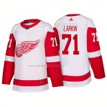 Maglia Hockey Detroit Red Wings Dylan Larkin New Outfitted 2018 Bianco