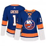 Maglia Hockey Donna New York Islanders Thomas Greiss Autentico Giocatore Blu