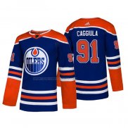 Maglia Hockey Edmonton Oilers Drake Caggiula Alternato Autentico Blu