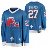 Maglia Hockey Quebec Nordiques Ryan Graves Heritage Vintage Replica Blu