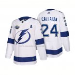 Maglia Hockey Tampa Bay Lightning Ryan Callahan 2018 Bianco
