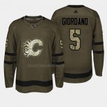Maglia Hockey Calgary Flames Mark Giordano 2018 Salute To Service Verde Militare