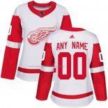 Maglia Hockey Donna Detroit Red Wings Personalizzate Away Bianco