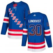 Maglia Hockey New York Rangers Henrik Lundqvist Drift Fashion Blu