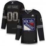 Maglia Hockey New York Rangers Personalizzate Black Shadow Nero