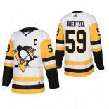 Maglia Hockey Pittsburgh Penguins Jake Guentzel Away Autentico Giocatore Bianco