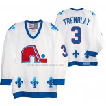 Maglia Hockey Quebec Nordiques J. C. Tremblay Heritage Vintage Replica Bianco