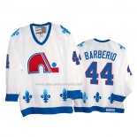 Maglia Hockey Quebec Nordiques Mark Barberio Heritage Vintage Replica 1991-95 Bianco