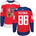 Maglia Hockey Republica Checa David Pastrnak Premier 2016 World Cup Rosso